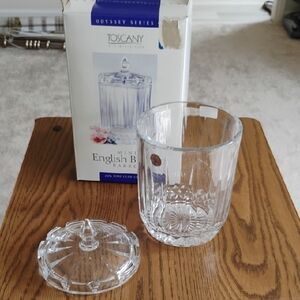Toscany Clear Crystal Covered Jar - Mini English Bark